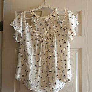 Floral White Women's Top